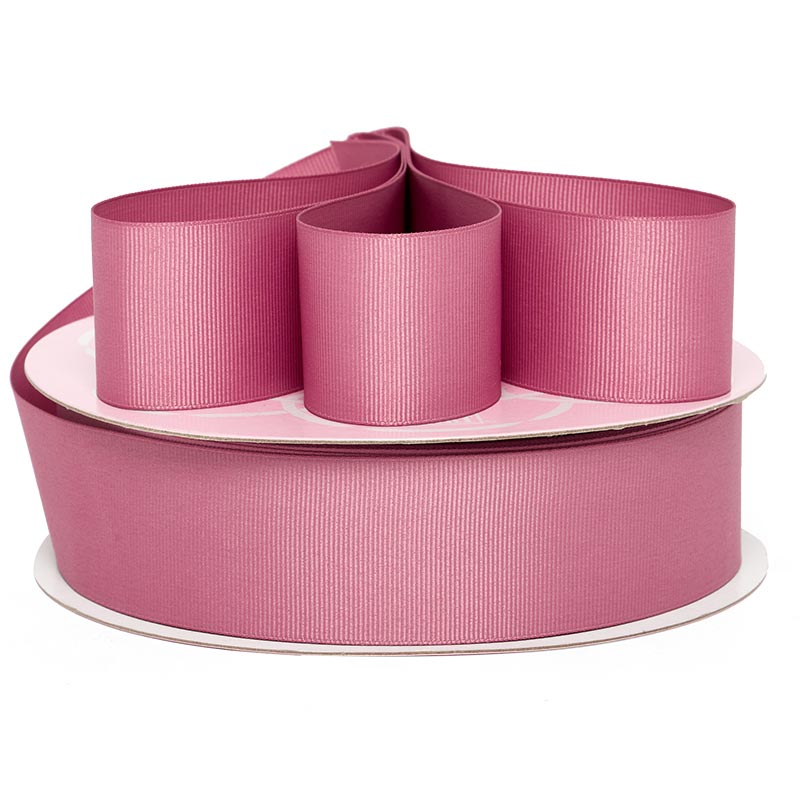 Solid Color Grosgrain Ribbon – Rosie Mauve, 61 1/2" x 110 Yards (61 Rolls)
