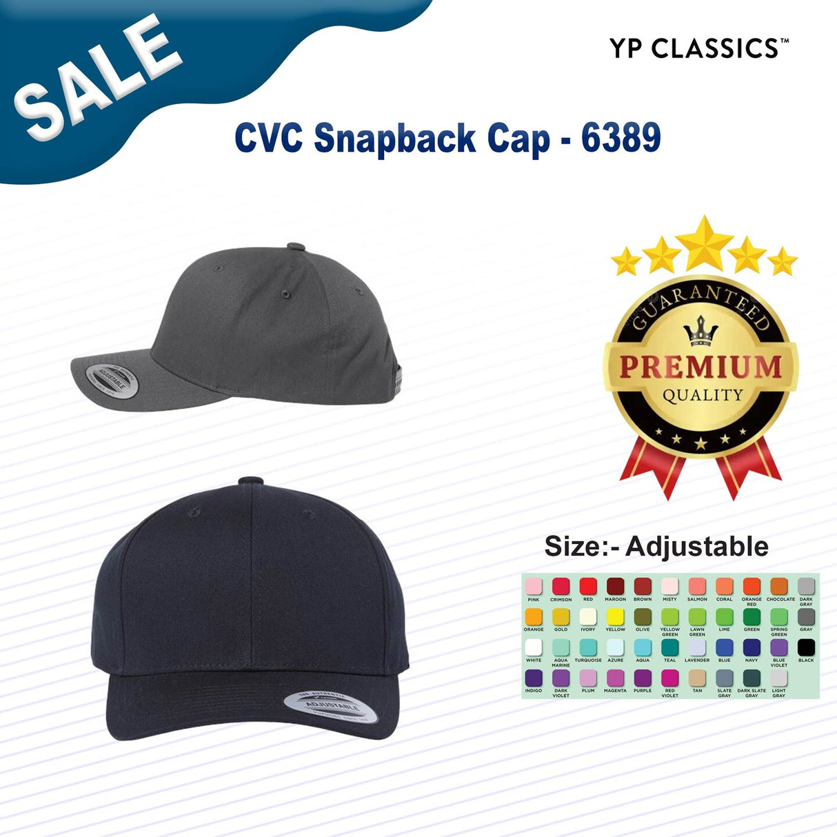 YP Classics® CVC Snapback Cap