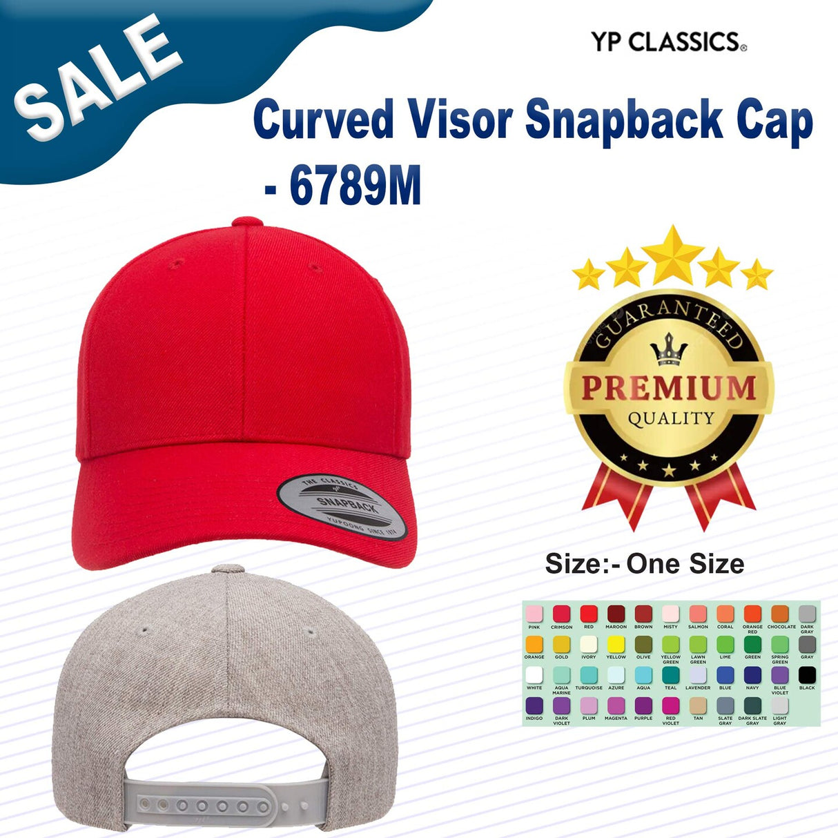 YP Classics® Curved Visor Snapback Cap