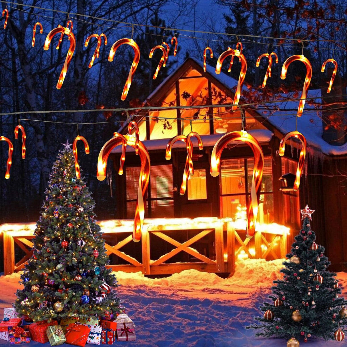 Candy Cane Lights Outdoor Battery
