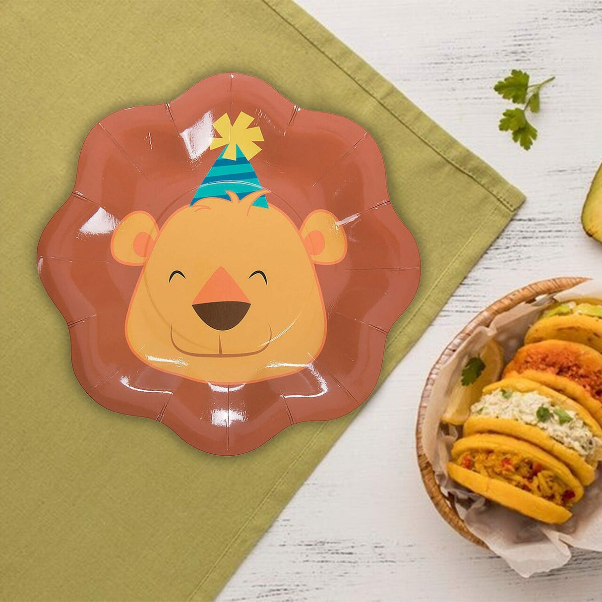 8 Ct. Zoo Animal Paper Dessert Plates 7" Jungle Birthday Party Tableware