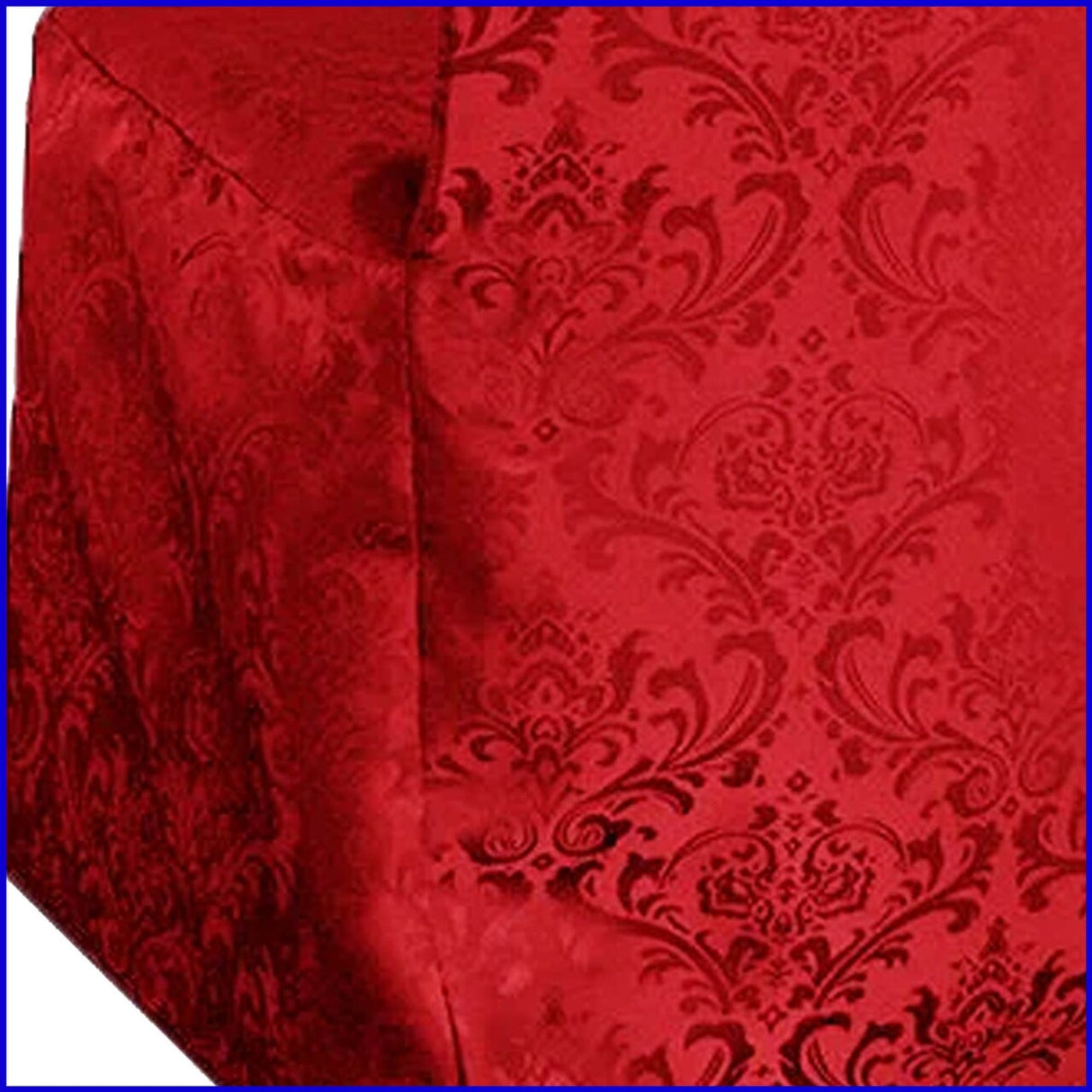 1 Piece Apple Red Floral Damask Jacquard Banquet Chair Cover Elegant Polyester Fabric