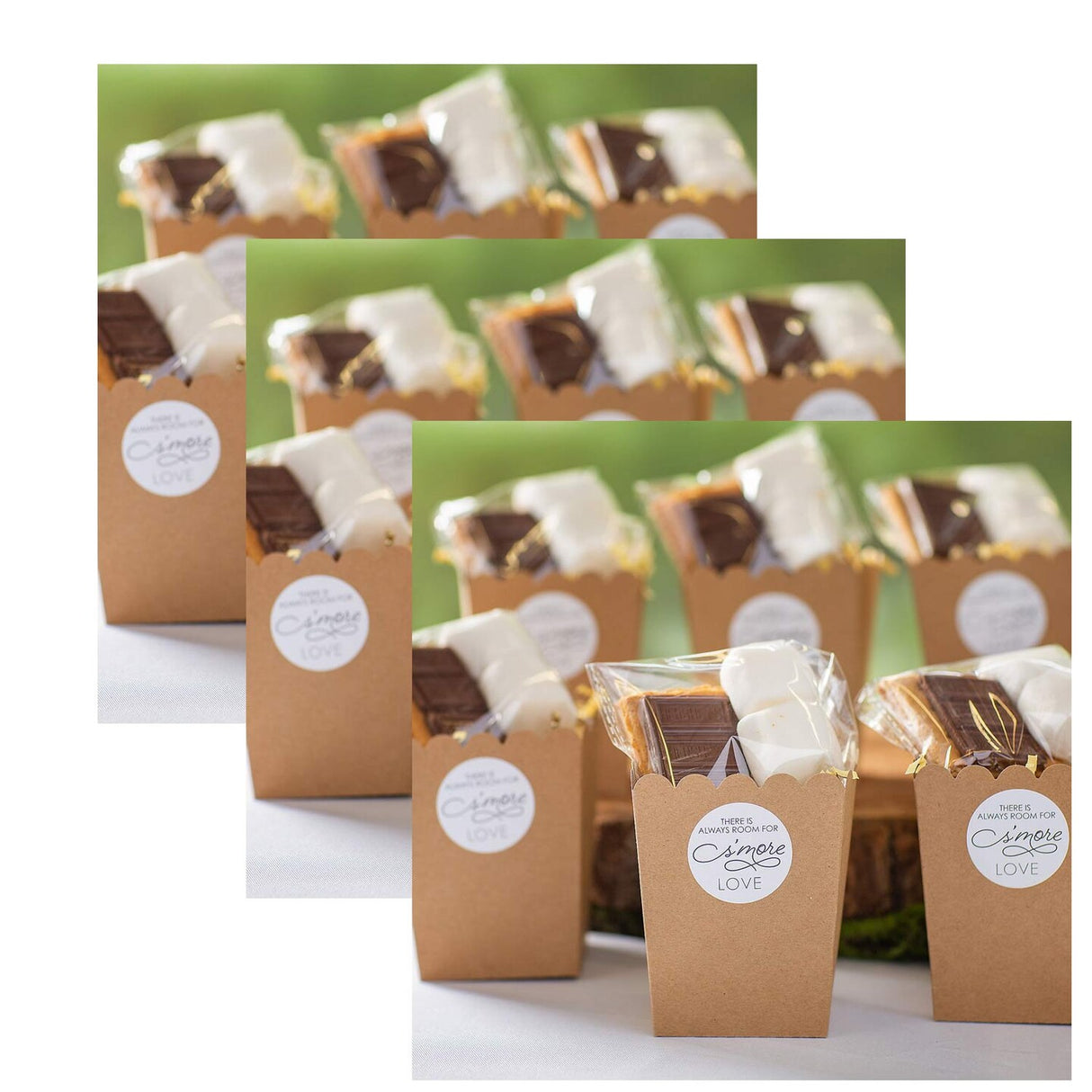 1 1/2"Bulk 100 Pc S'more Love Wedding Favor Sticker Roll