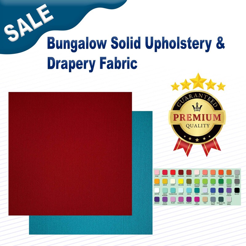 1 Yard Bungalow Solid Upholstery & Drapery Fabric