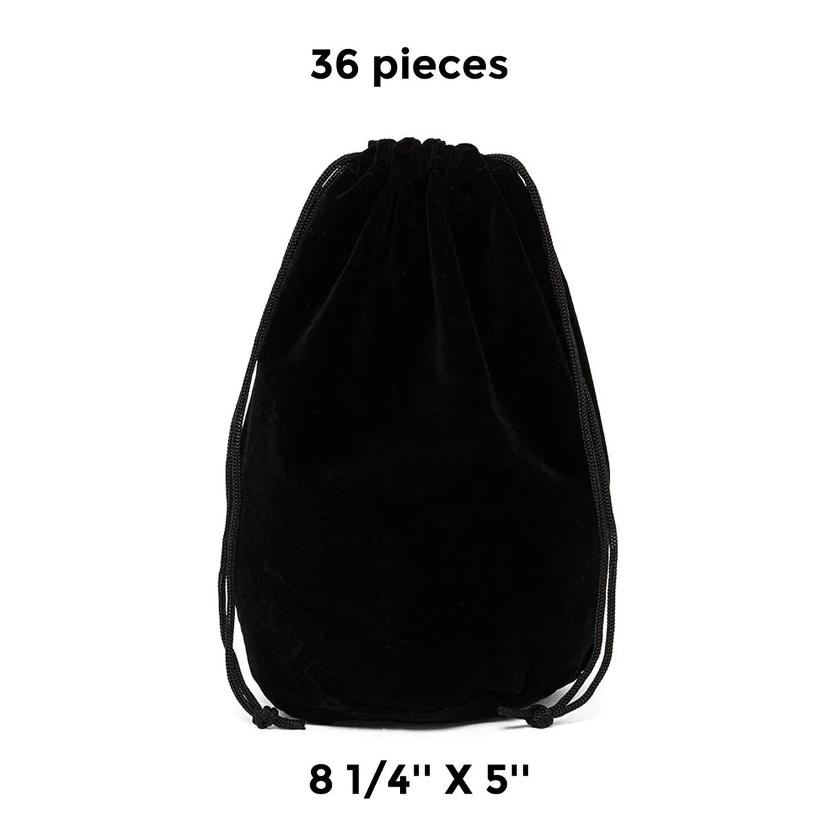Luxury Flat Bottom Velour Bag 8 1/4" x 5" x 8" for Special Occasions