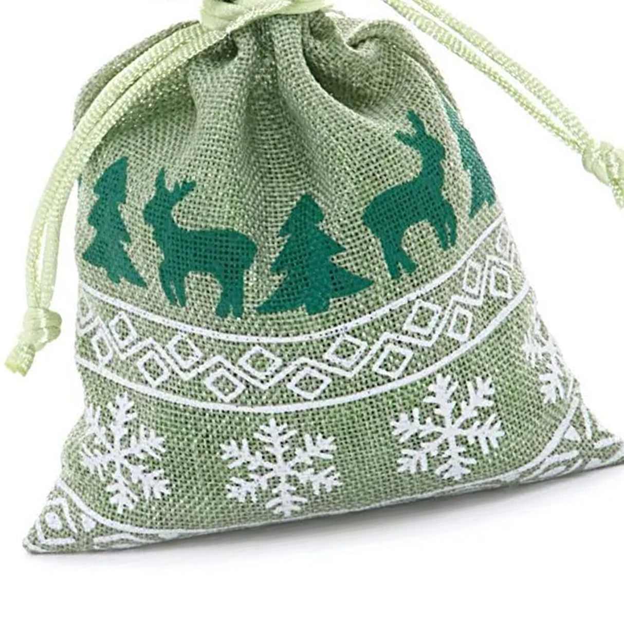 8” x 10” Faux Linen Bags Stylish Christmas Gift Wrapping