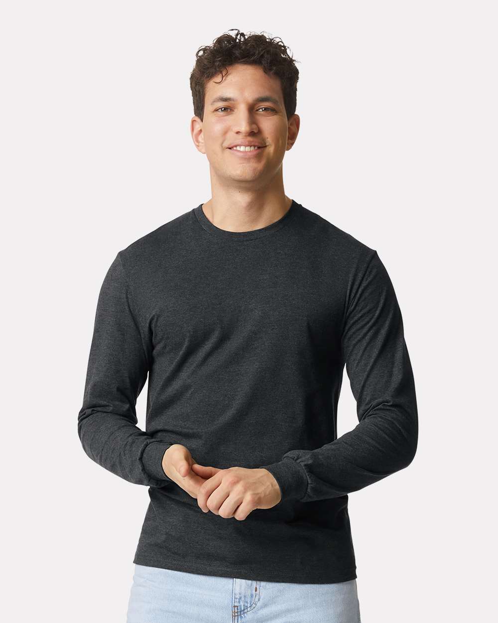 Gildan® Softstyle CVC Crewneck Long Sleeve T-Shirt