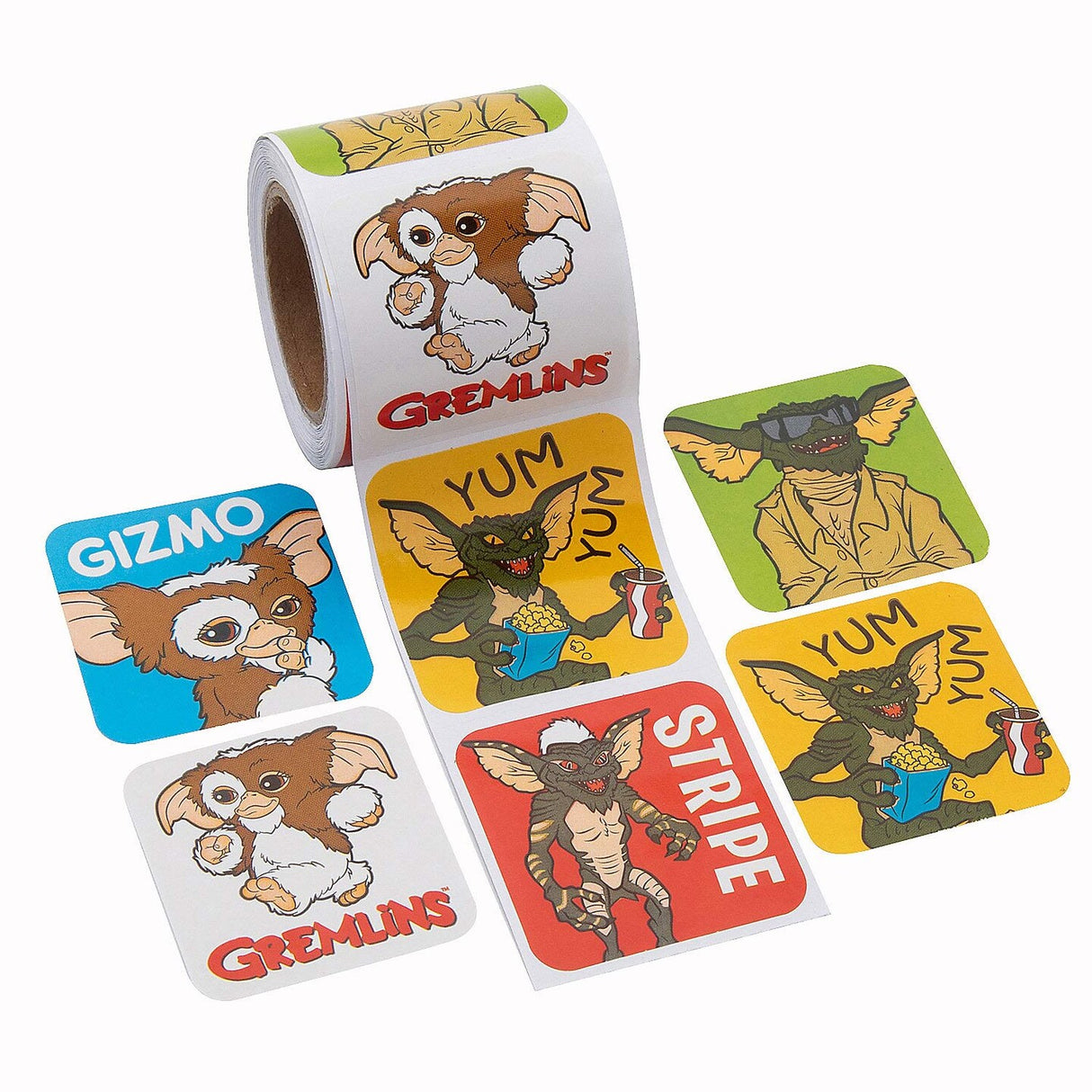 1 1/2" Gremlins Gizmo and Gremlin Characters Sticker Roll 100 Pieces