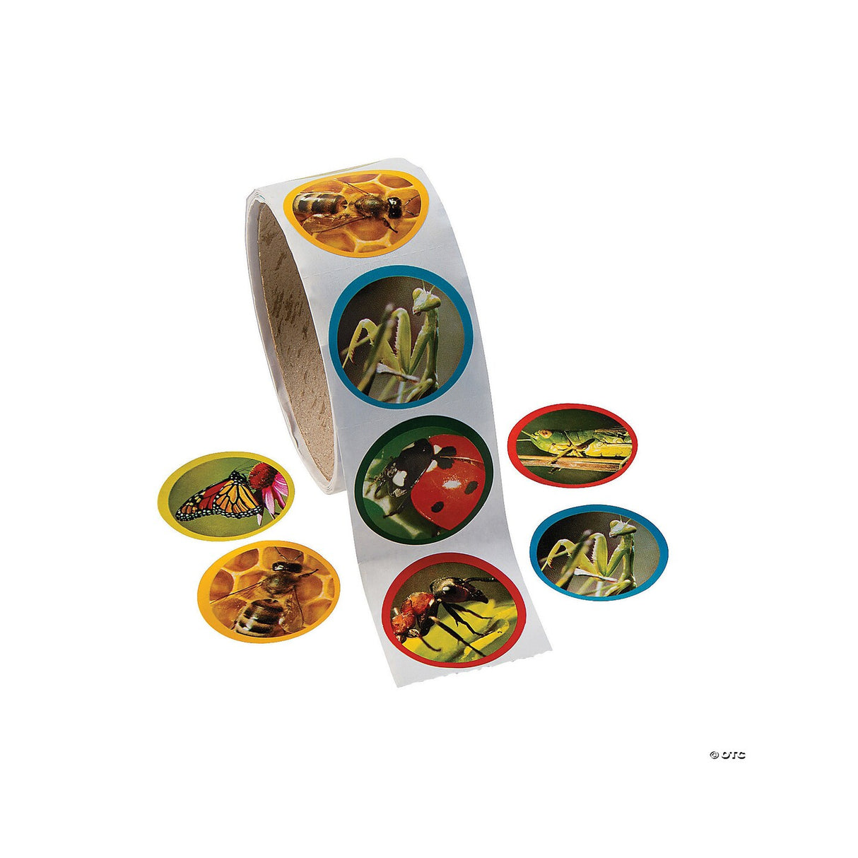 1 1/2" Realistic Bug Sticker Roll - 100 Pc.