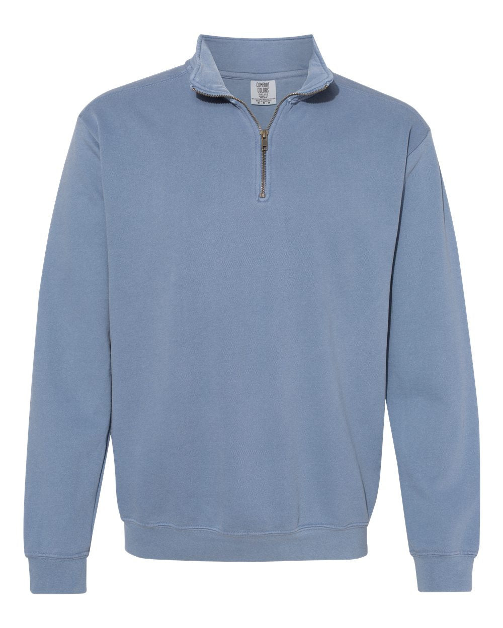 Comfort Colors® Garment-Dyed Quarter Zip Long Sleeve Sweatshirt