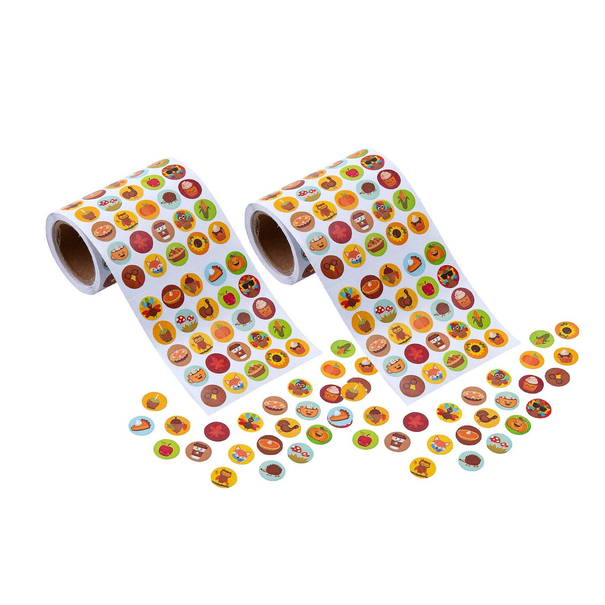 Mini Thanksgiving Sticker Roll 1000 Pieces