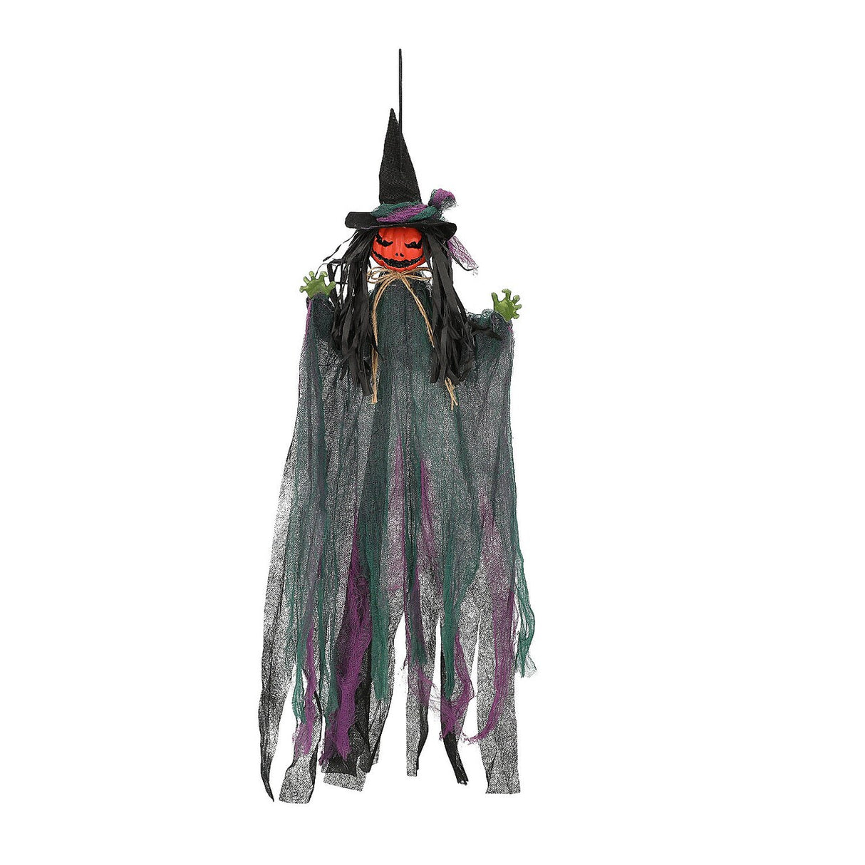 27 1/2" Hanging Pumpkinhead Scarecrow with Hat