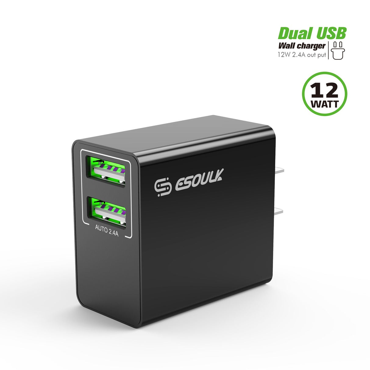 2.4 Dual USB Wall Adapter 12/48 - 2 COUNT