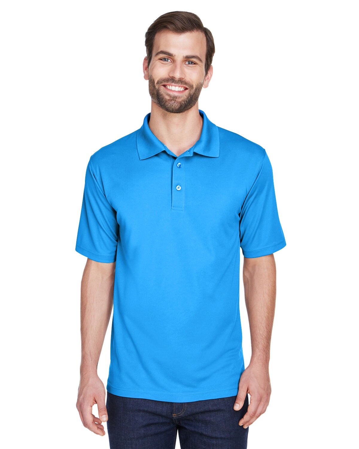 UltraClub® Men's Cool & Dry Mesh Pique Polo
