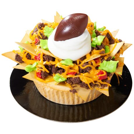 NFL Brown Football with Shield Cupcake Rings set of 12