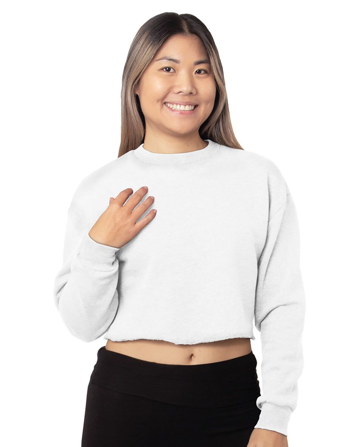 Bayside ® Ladies USA Made Cropped Crewneck Sweatshirt