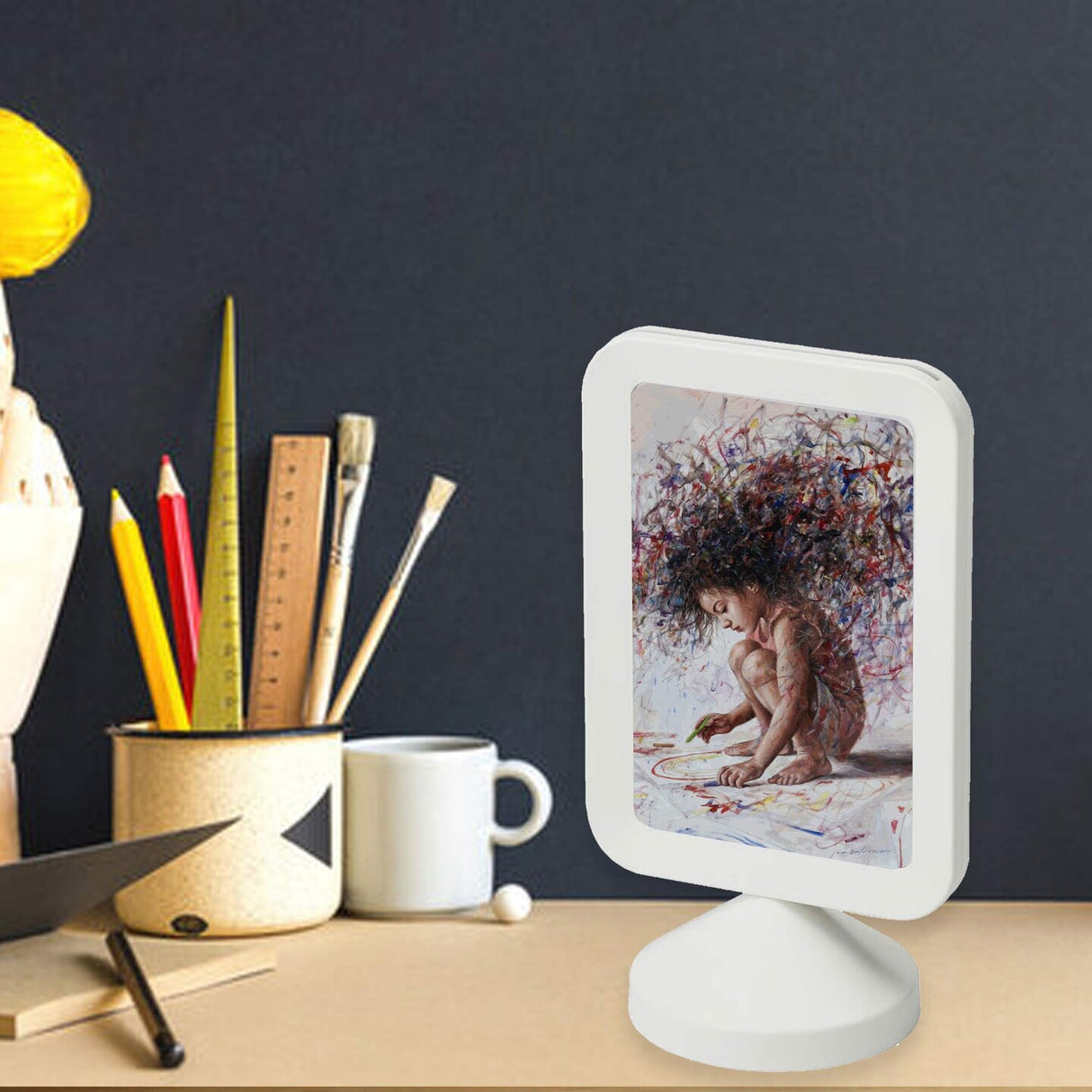 4x6 White Double-Sided Photo Frame – Freestanding Picture & Menu Holder