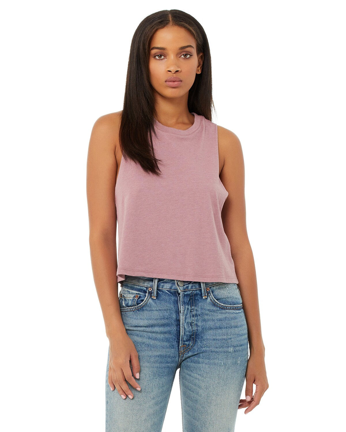 Bella + Canvas® Ladies Racerback Cropped Tank