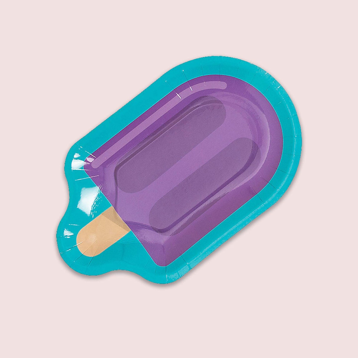 8 Count Ice Pop Shaped Paper Dessert Plates –5 1/2" x 9" Summer Party Supplies