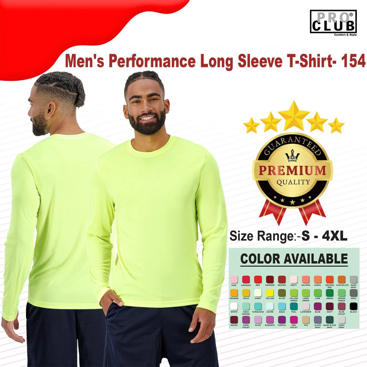 Pro Club® Men's Performance Long Sleeve T-Shirt