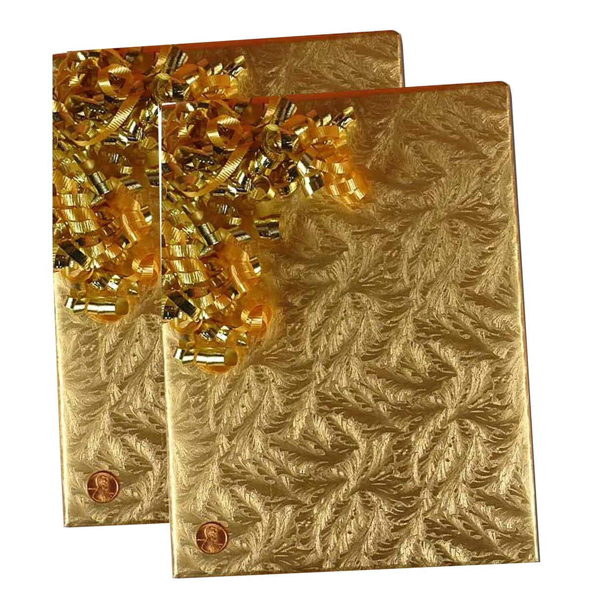 Copper Feather Embossed Metallic Wrapping Paper 30" x 417" Roll