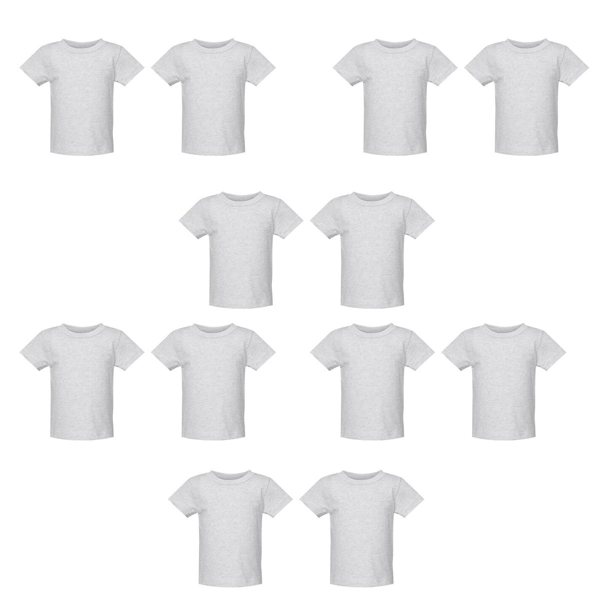 RADYAN® Toddler Fine Jersey Crew Neck Short Sleeve Tee - 3321