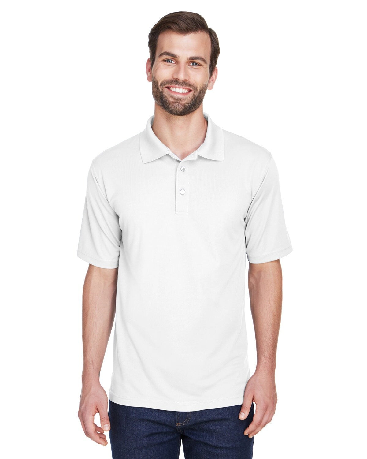 UltraClub® Men's Cool & Dry Mesh Pique Polo