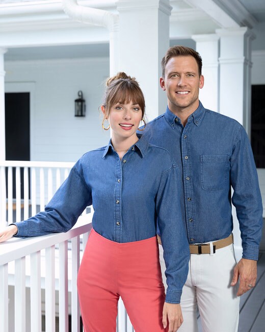 UltraClub® Men's Cypress Denim with Pocket