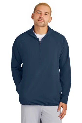 Sport-Tek® Repeat Half Zip Long Sleeve Hooded Jacket
