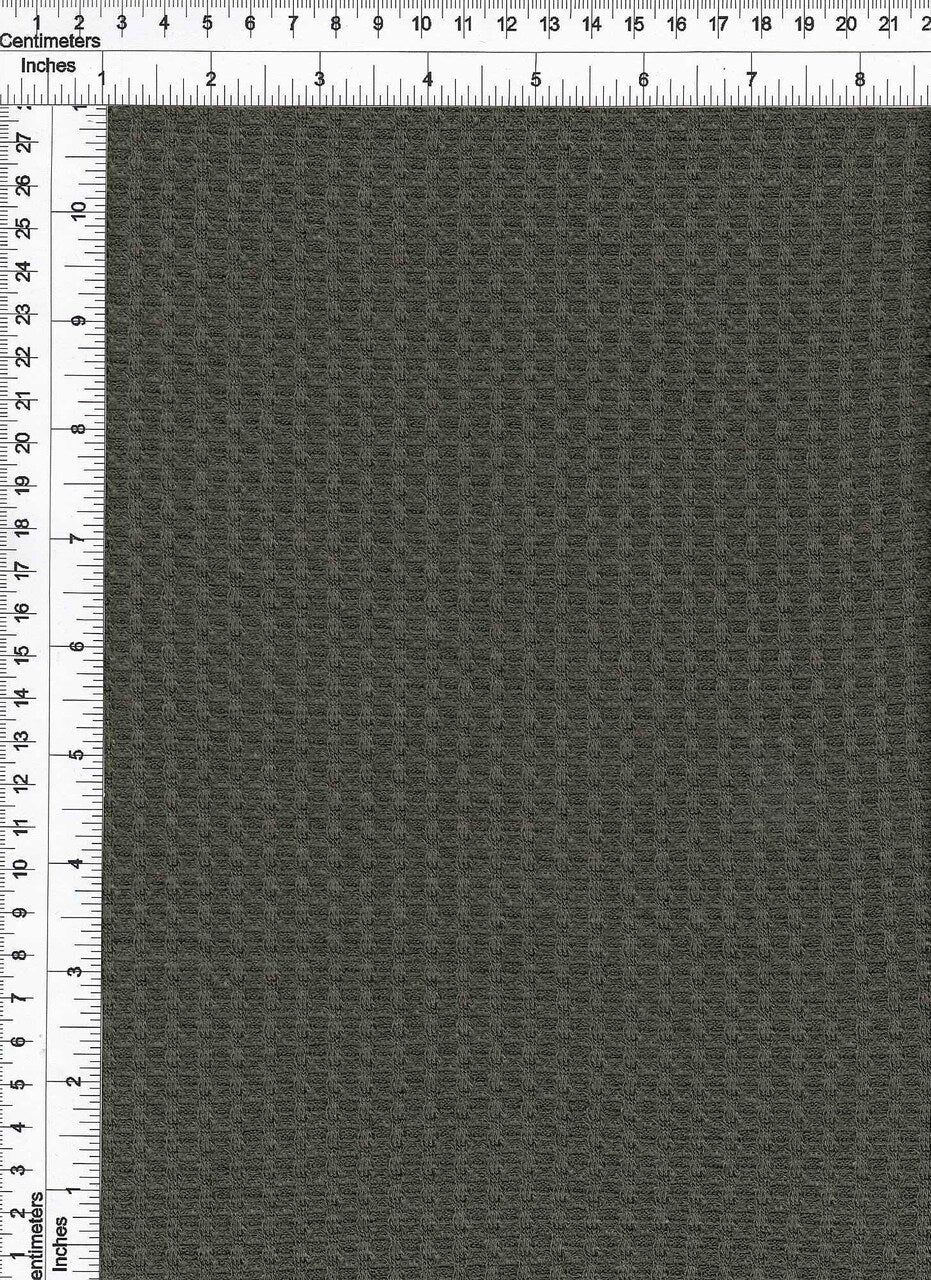 1 Yard Waffle Solid Knit Fabric, 58/60'' Wide Polyester Rayon Spandex Blend