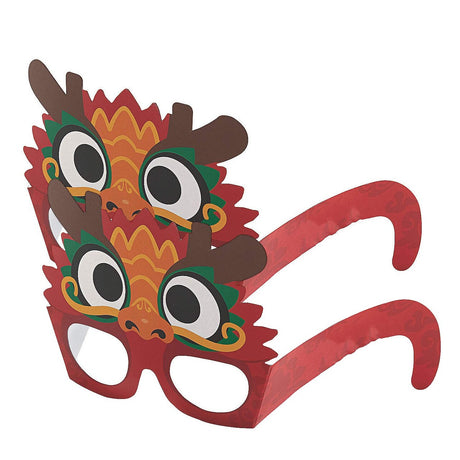 Lunar New Year Dragon Glasses Set – Pack of 12