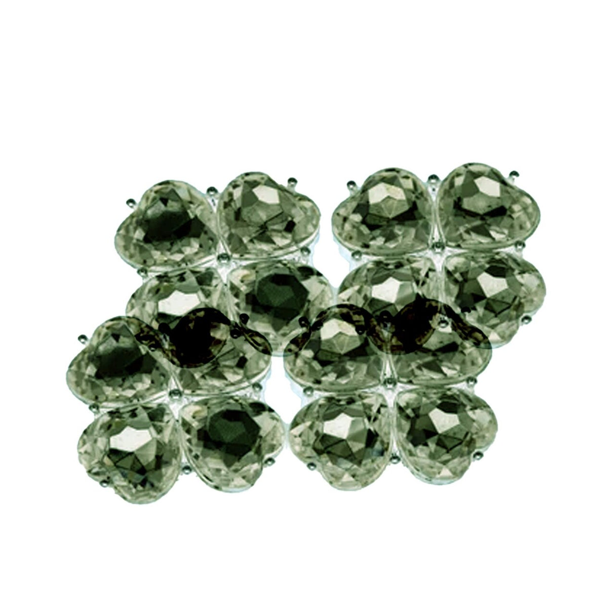 4 Pieces Brown Acrylic Flower Buttons 15/16 Inch