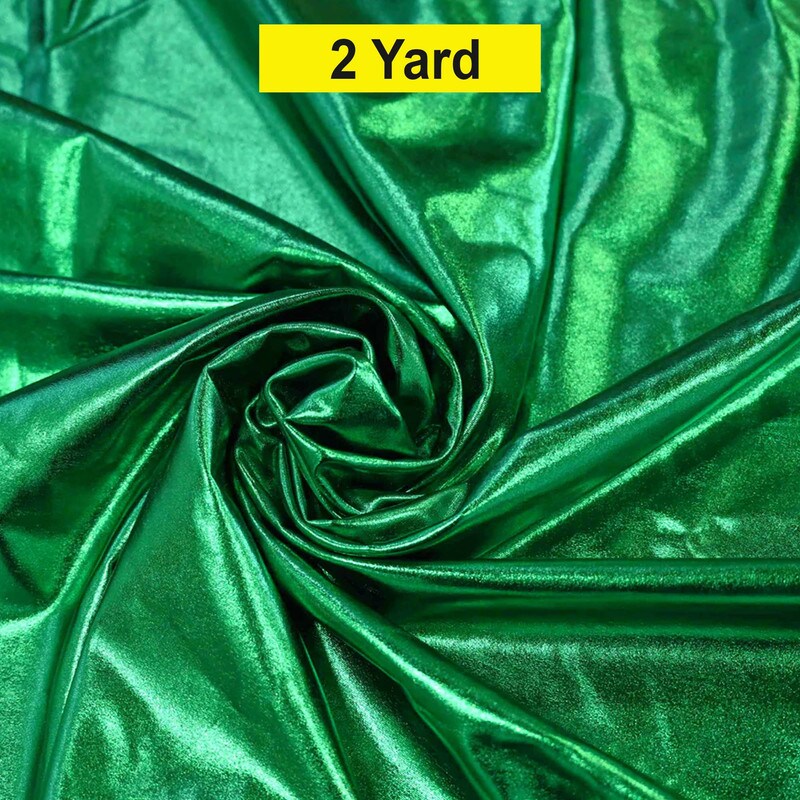 Metallic Foil Spandex Lame Stretch Fabric for Apparel and Costumes