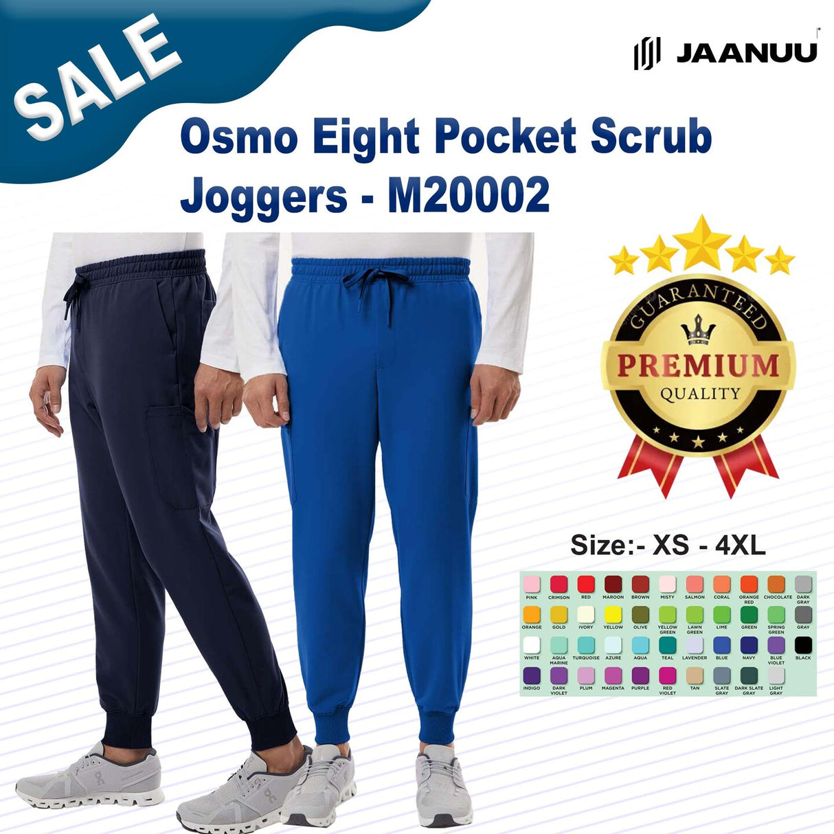 Jaanuu® Osmo 8-Pocket Scrub Joggers