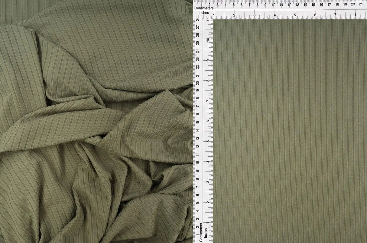 1 Yard Soft 8x3 Yummy Rib Knit Fabric, 58/60″ Wide Solid Polyester Spandex Blend
