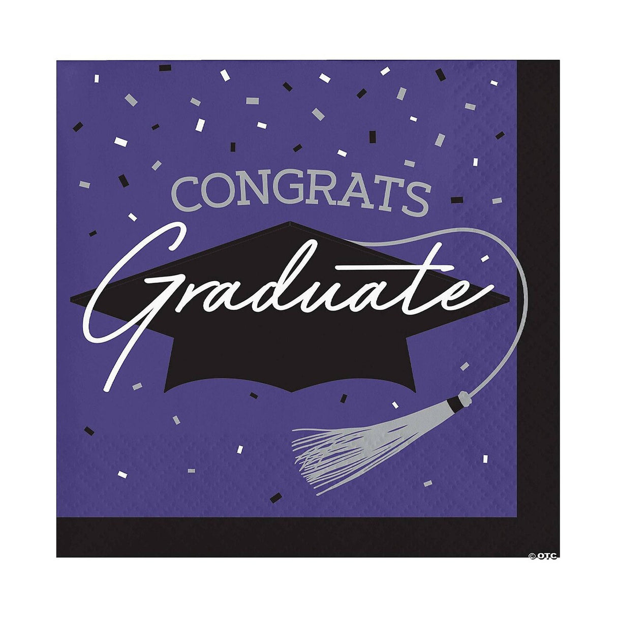 Creative Converting School Spirit Purple Graduation Paper Beverage Napkins, 108 ct.