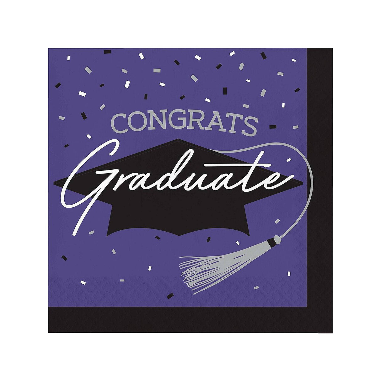 Creative Converting School Spirit Purple Graduation Dinner Napkins – 108ct