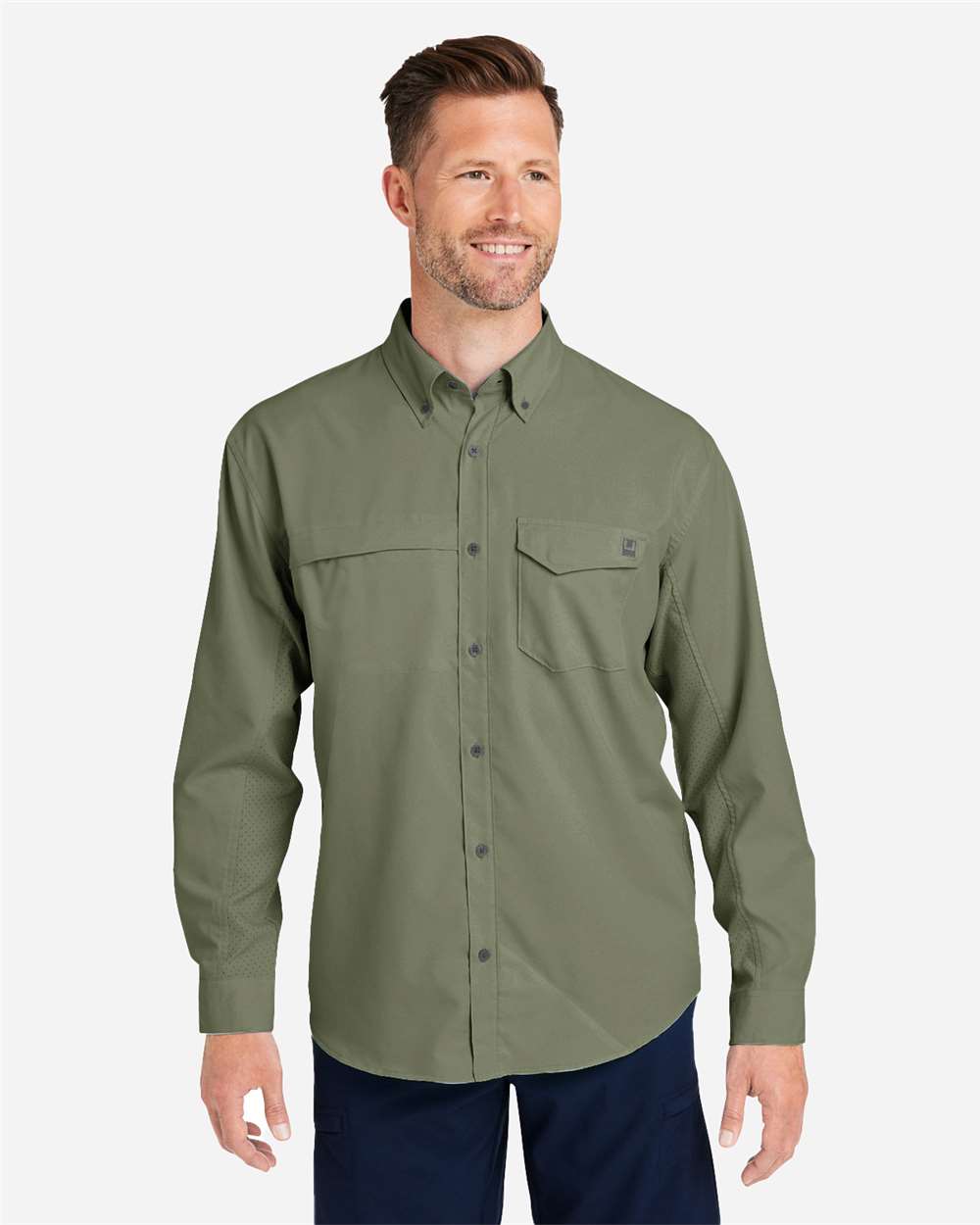 HUK® Men’s Performance Fishing Shirt with Pockets Breathable Sun Protective and Moisture Wicking