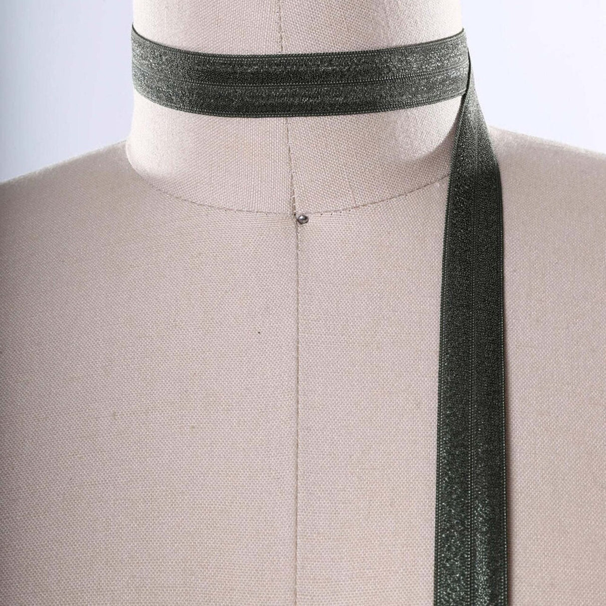 Pale Moss Green Fold Over Elastic Trim 5/8" 3 Yards Olive Green Foldover Elastic for DIY Sewing Accessories