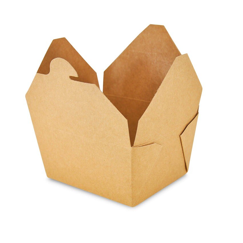 Kraft Take Out Boxes 8 3/4 Inch 6 7/16 Inch 3 1/2 Inch 40 Pack