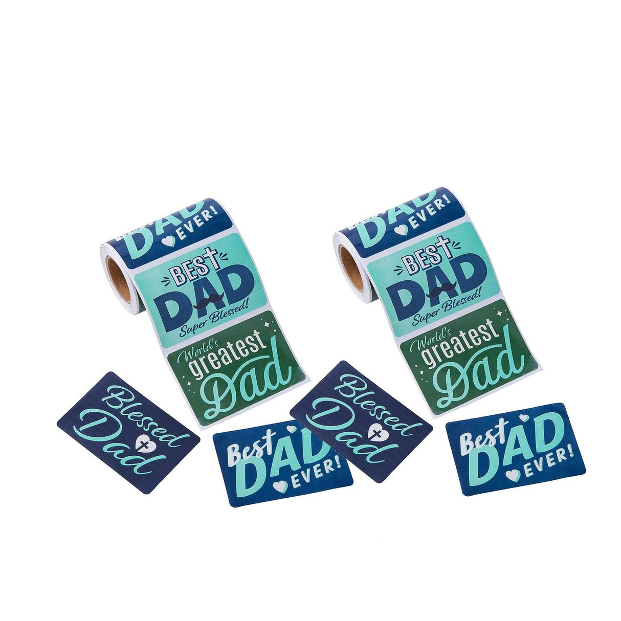 Blessed Dad Sticker Roll 100 Pieces