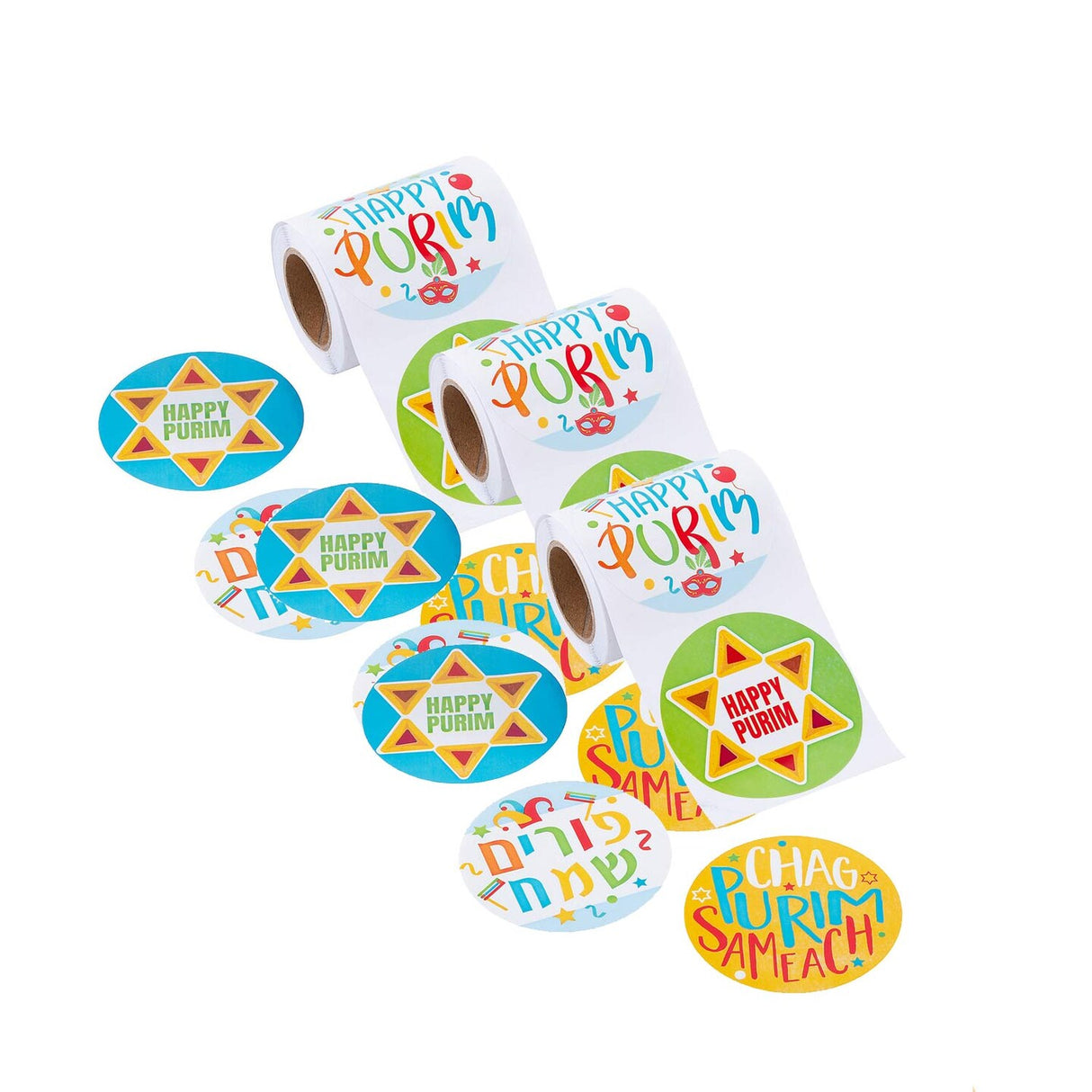Purim Sticker Roll 100 Pieces
