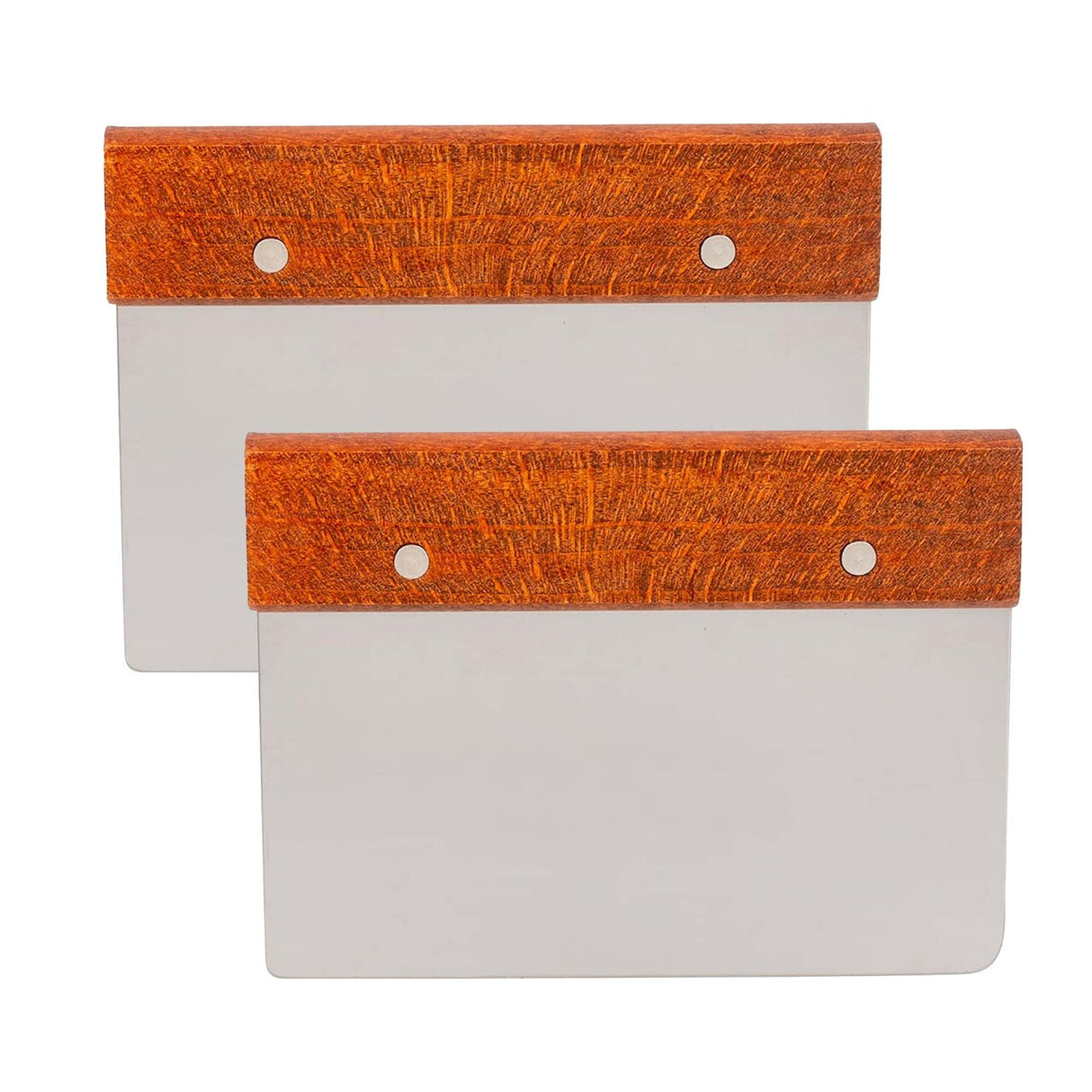 Dough Cutter & Scraper 6" x 4.5" Stainless Steel Blade Wood Handle