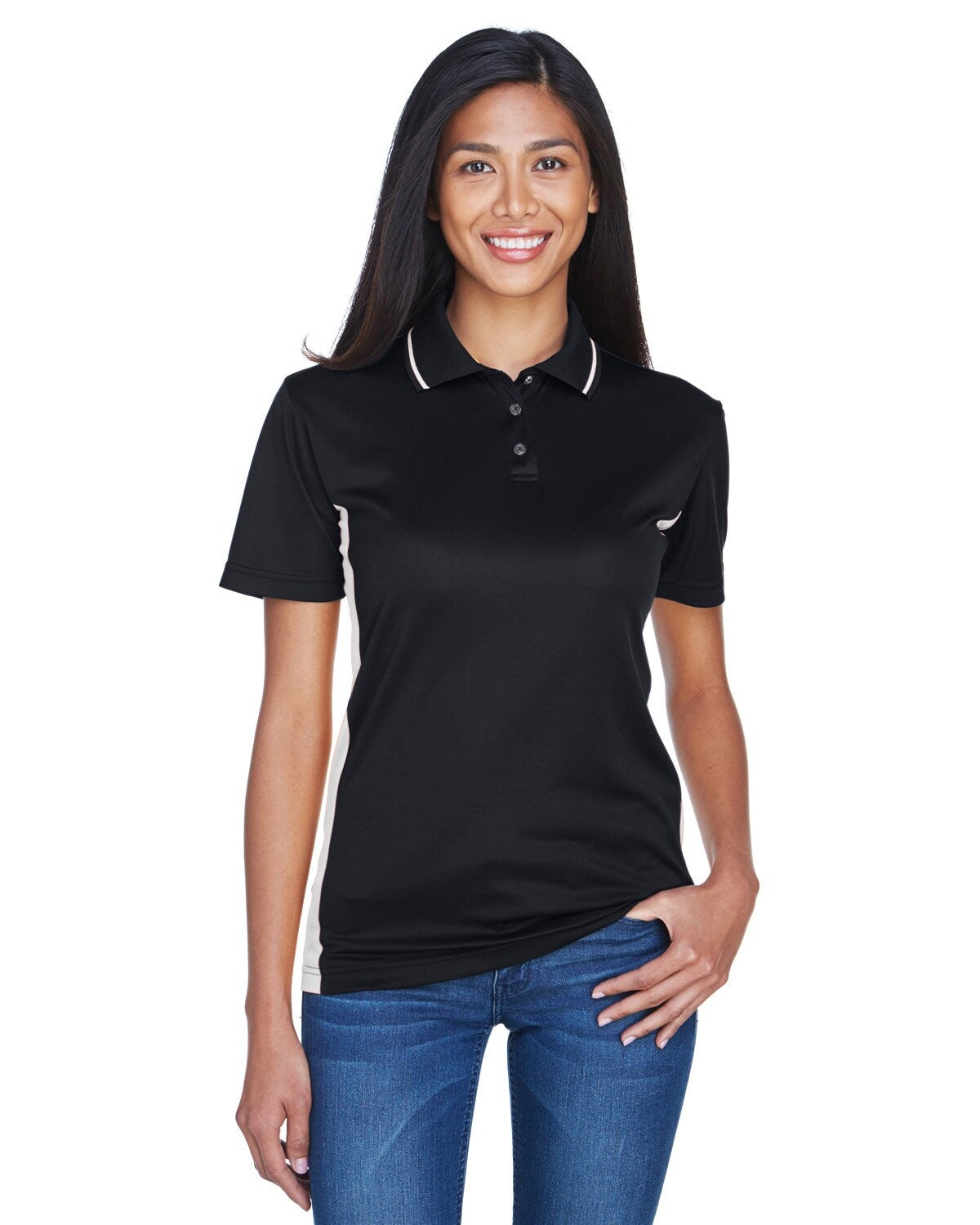 UltraClub® Ladie's Cool & Dry Sport Two-Tone Polo