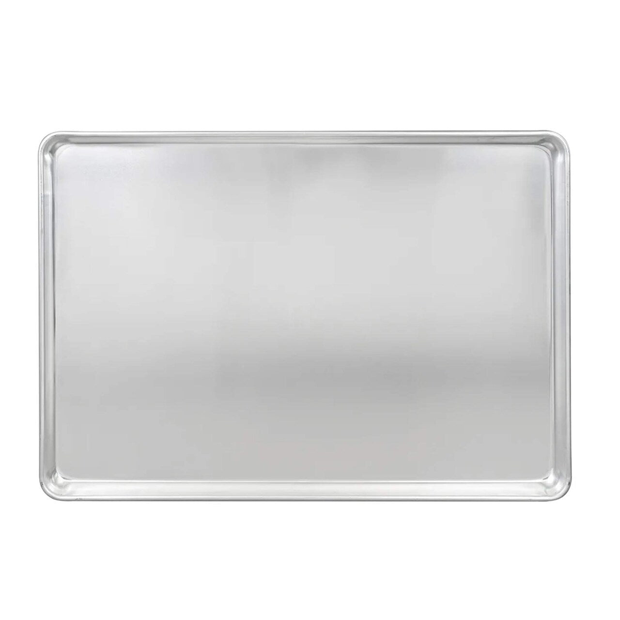 26" x 18" x 1" Full Size Sheet Pan 19 Gauge Aluminum Closed Bead Stackable Design
