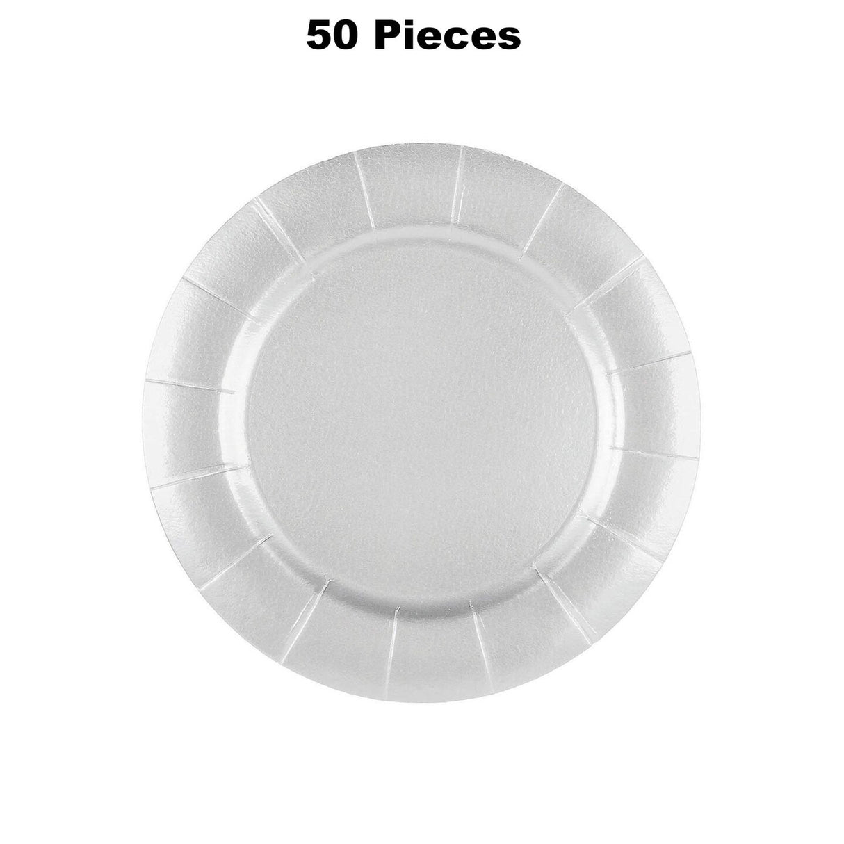 13" White Paper Charger Plates 50 Ct Elegant Disposable Set
