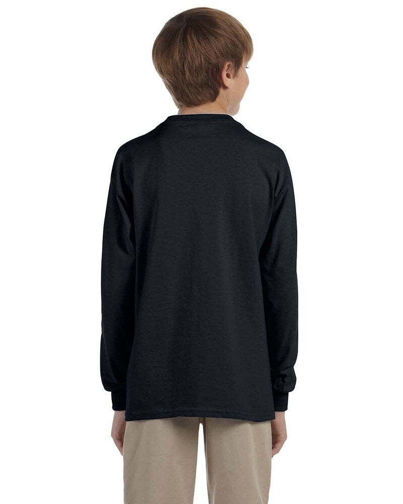 JERZEES® Dri-Power Youth Poly Cotton Long Sleeve Crewneck T-Shirt