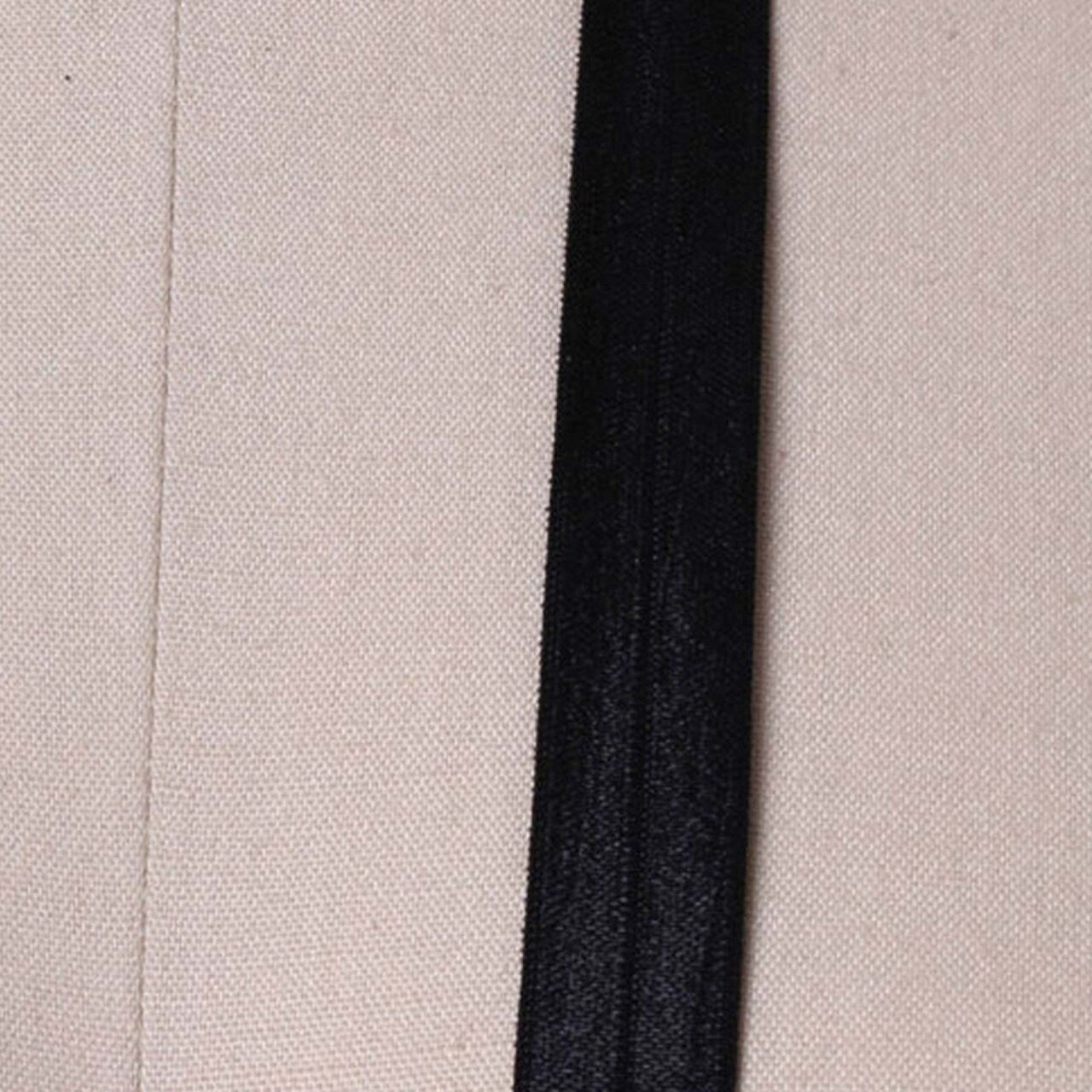 3 Yards 5/8" Shiny Black Bias Soft Fold Over Stretch Elastic Trim for Face Masks