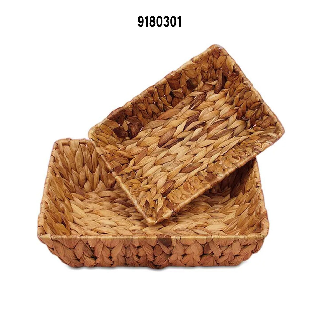 Natural Rush Rectangular Basket Trays 9 '' x 6 3/8 ''