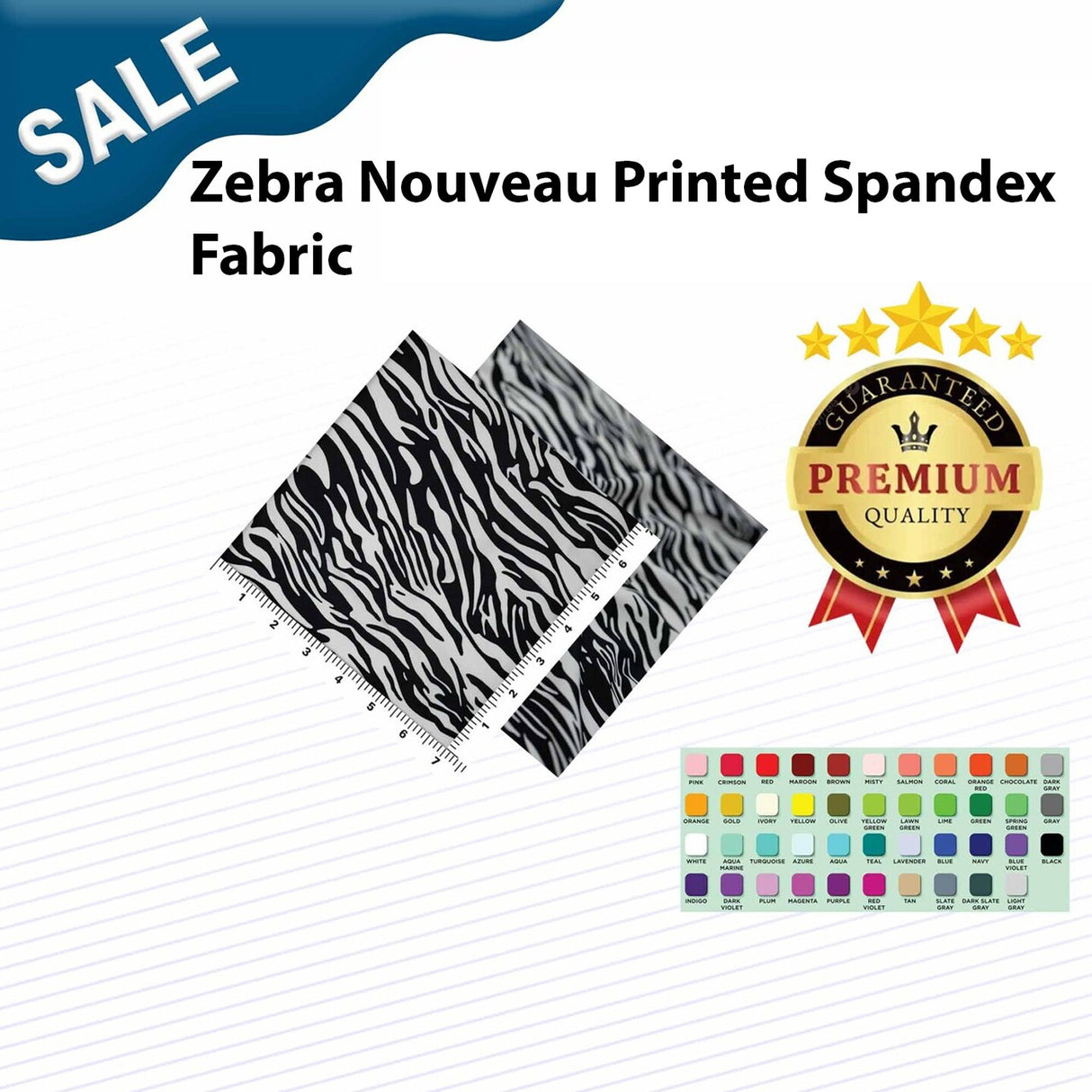 Zebra Nouveau Printed Spandex Fabric
